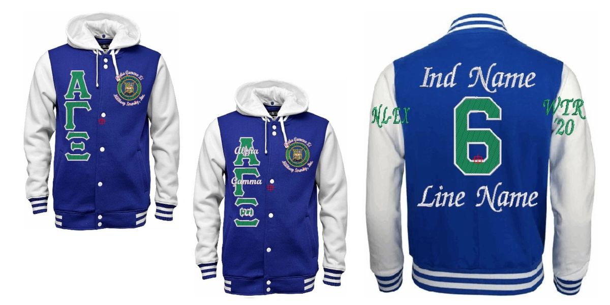 ΑΓΞ Varsity Jackets (Embroidery Only)